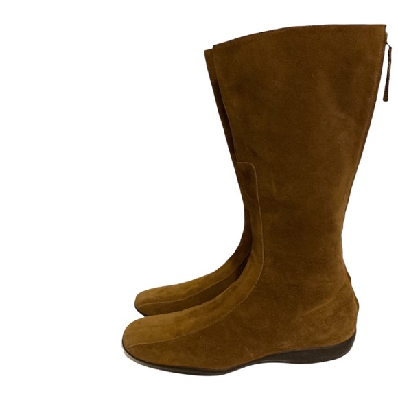 Prada Mid Calf Suede Boots - Picture 2 of 7